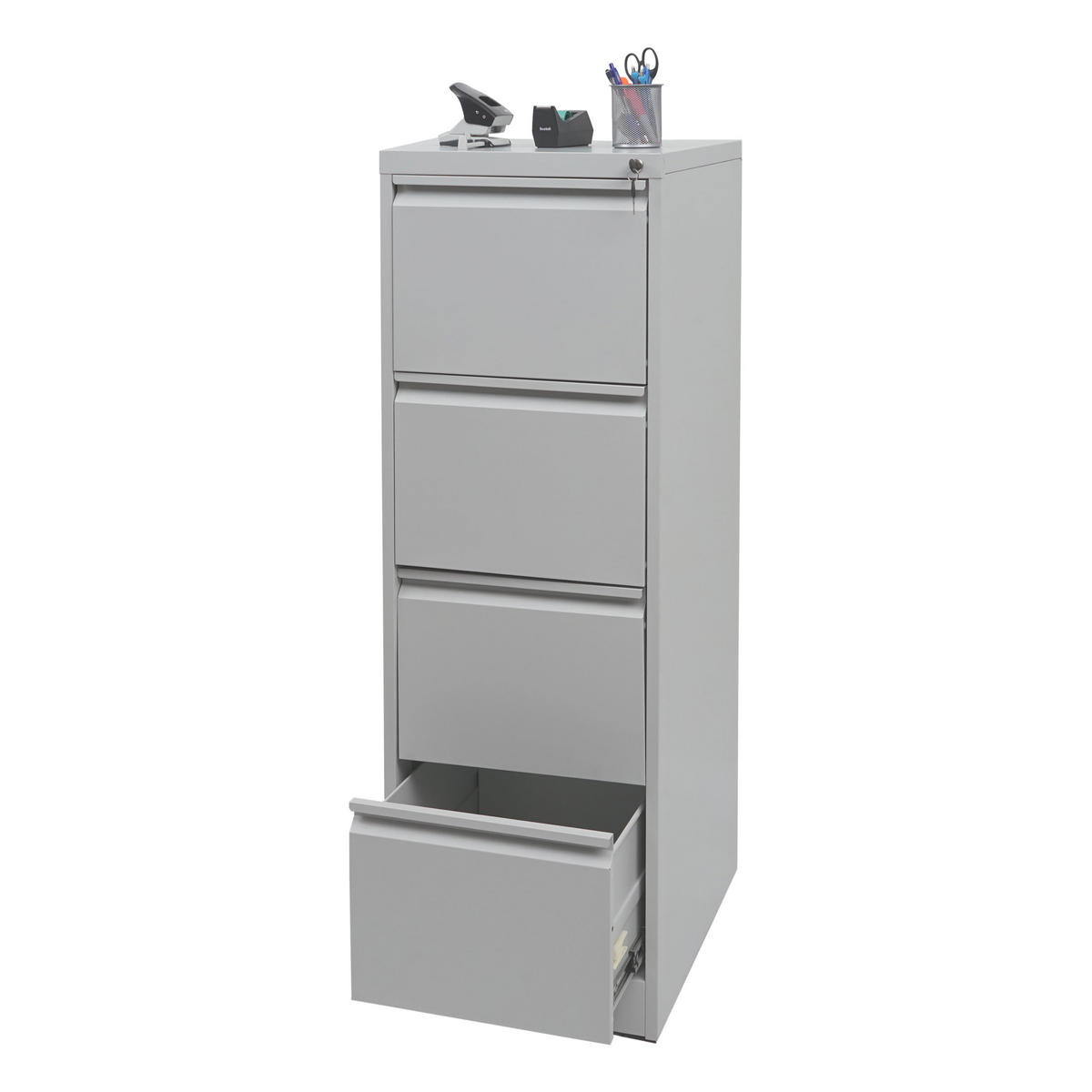 HÄNGEREGISTERSCHRANK Grau - Grau, Metall (46/134/62cm) - MCW