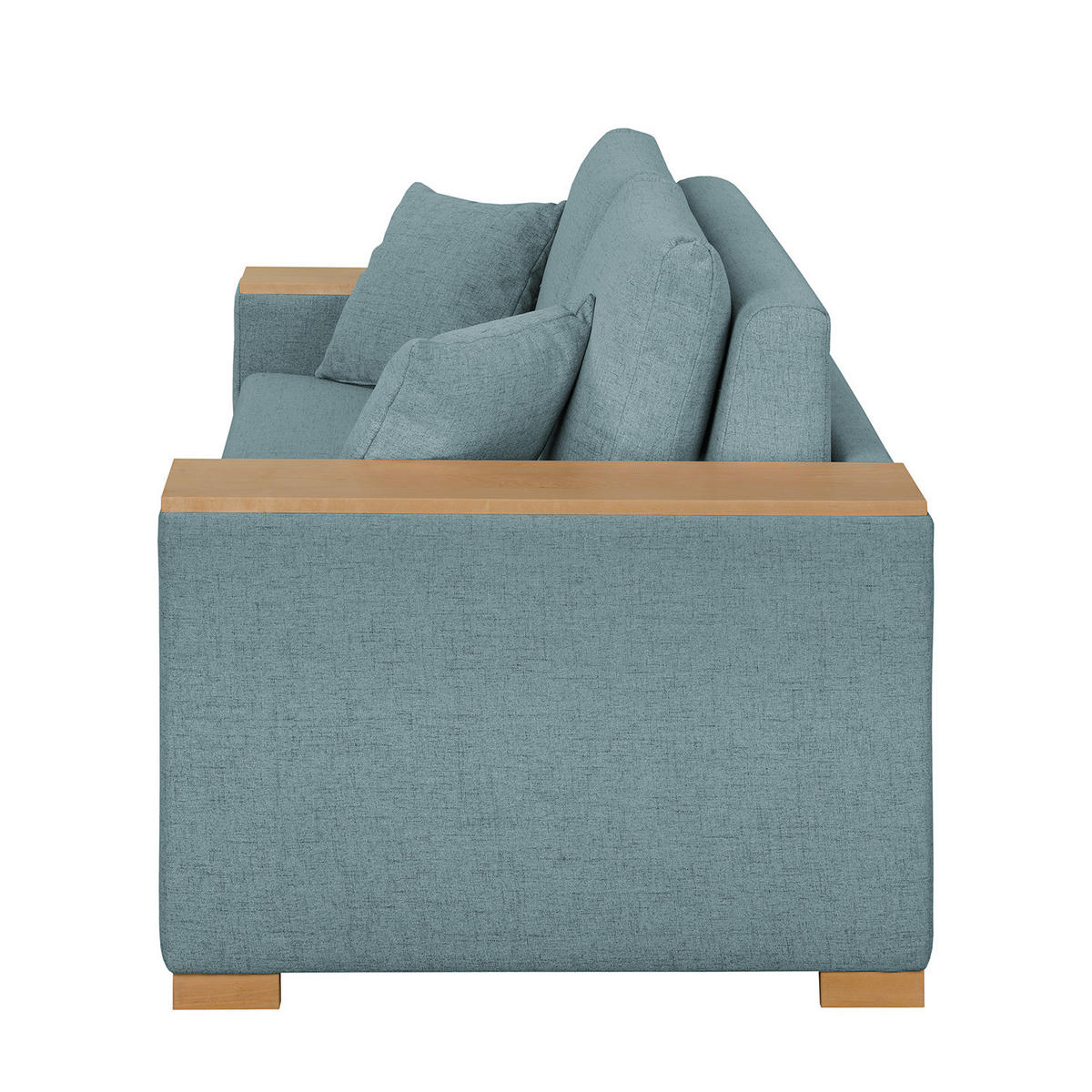SCHLAFSOFA mit XL Armlehne - Grau, Textil (216/90/90cm) - home24