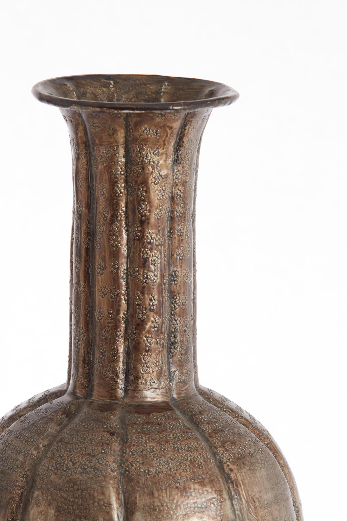 VASE Parto Braun Ø22,5/93 cm - Braun, Metall (93cm) - Light & Living