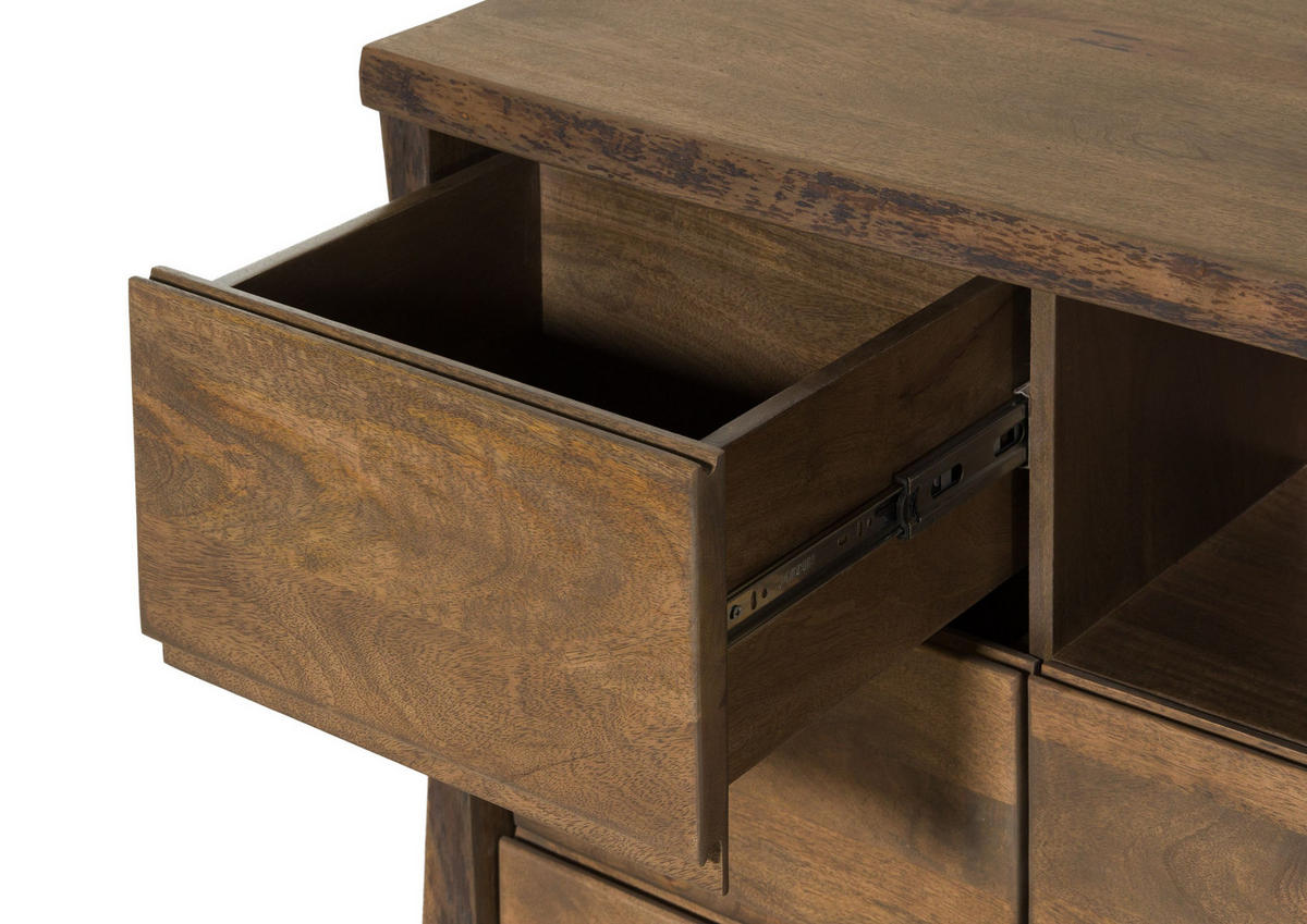 SIDEBOARD Mango 200x45x80 braun geölt PURE MANGO #217 - Braun, Holz (200/80/45cm) - Massivmoebel24