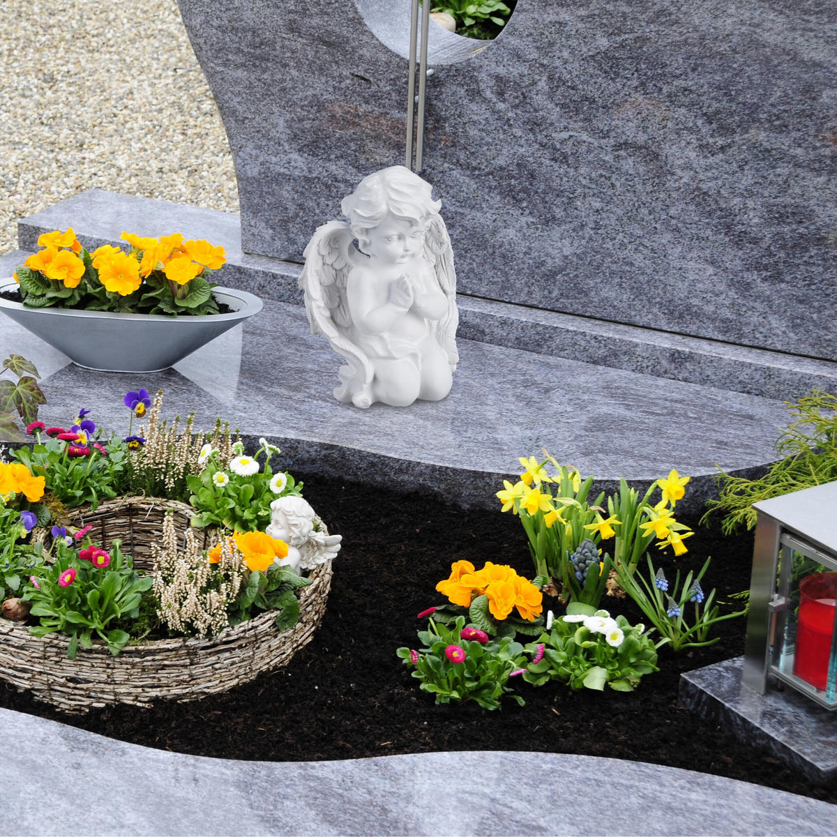 GRABENGEL - Weiß, Kunststoff (15/20/11cm) - Relaxdays