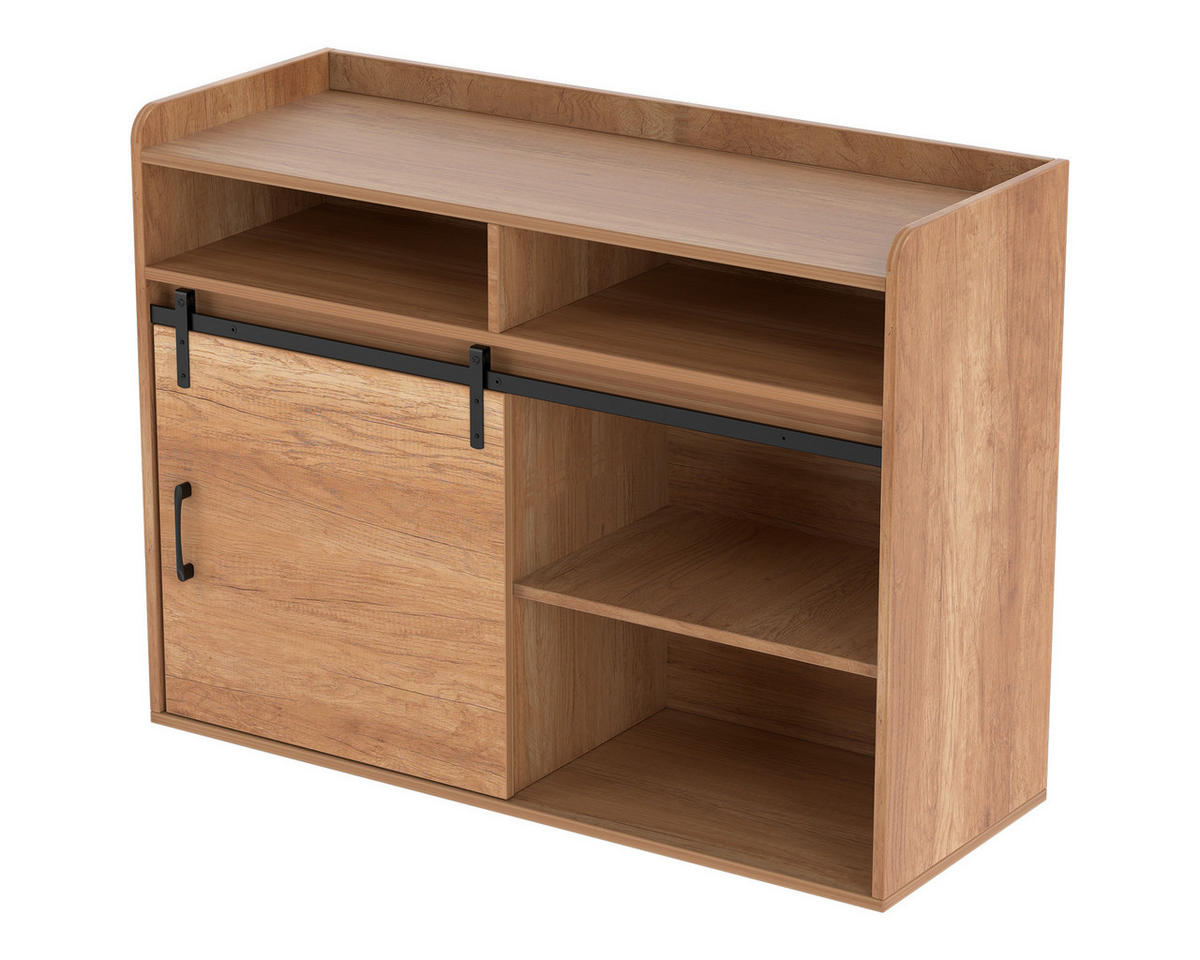 SIDEBOARD in 107/80/40cm - Naturfarben, Holzwerkstoff/Metall (107/80/40cm) - HOMAVO