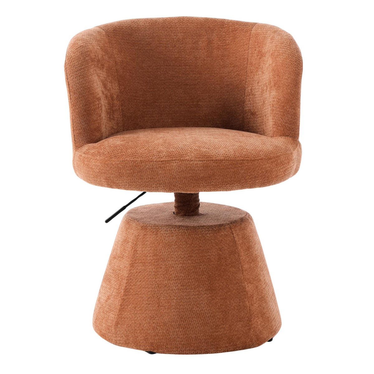 DREHSTUHL Höhenverstellbar 360° Barhocker Chenille - Orange, Textil (57.5/92.5/60cm) - Urban Meuble