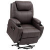SESSEL mit Aufstehhilfe Aufstehsessel Fernsehsessel Kunstleder Kaffee-Braun - Schwarz/Braun, Leder/Kunststoff (92/109/85cm) - HOMCOM