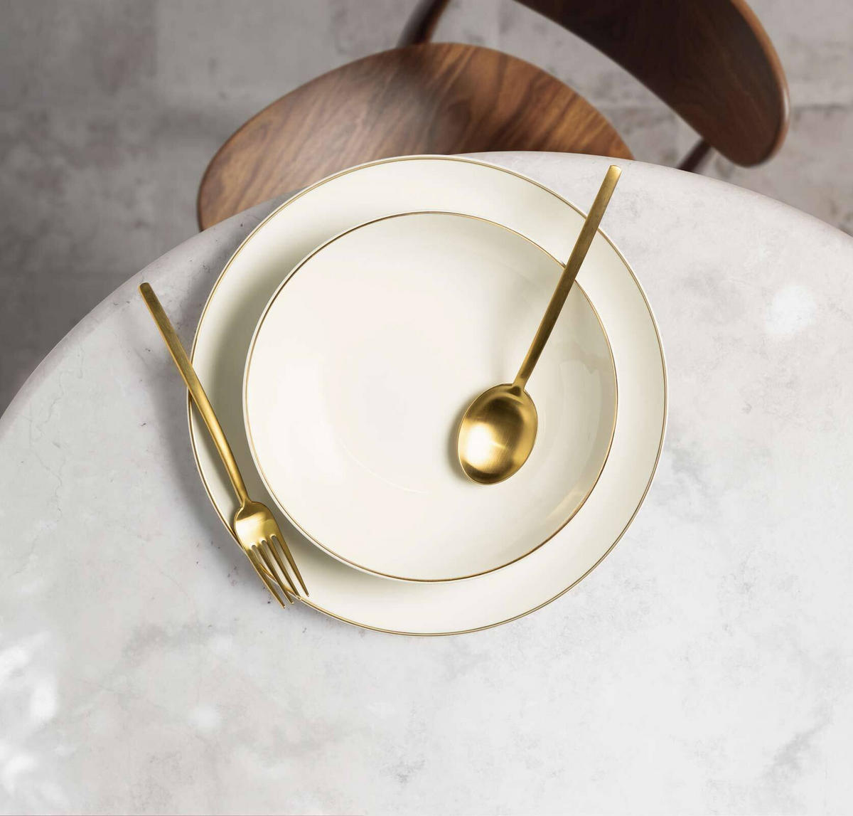 KAFFEESERVICE Savona Goldlinie creme-gold 20er Set - Goldfarben/Creme, Keramik (1/1/1cm) - Seltmann Weiden