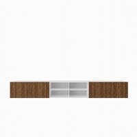 LOWBOARD ROVA 300/41/40 cm, Hängender TV-Schrank Weiß / Eichefarben - Eichefarben/Braun, Holzwerkstoff (300/41/40cm) - MASSENO