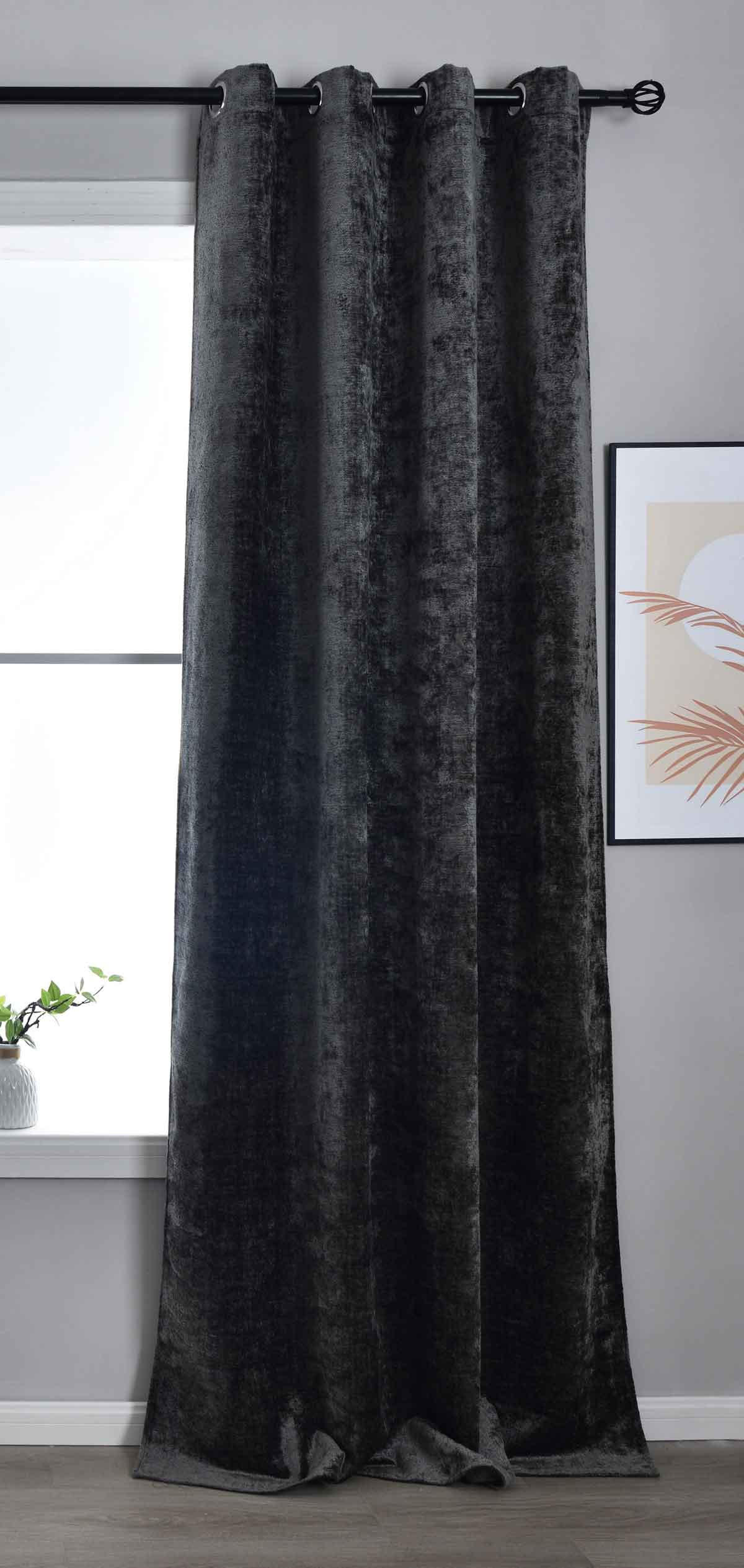 VORHANG NÜRNBERG HxB 245x135 cm Dunkelgrau - Dunkelgrau, Textil (135/245/245cm) - Gardinenbox