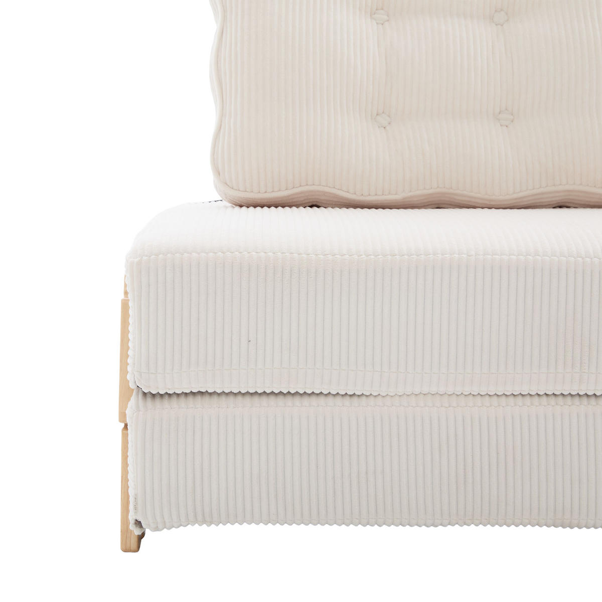 SCHLAFSESSEL ausklappbar mit Holzgestell, DE-42596, Beige - Beige, Holzwerkstoff (90/84/86cm) - ComfortXL