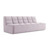 3-SITZER SOFA Samt Stoff Violett - Lila/Flieder, Kunststoff/Textil (210/75/93cm) - Makamii