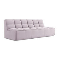 3-SITZER SOFA Samt Stoff Violett - Lila/Flieder, Kunststoff/Textil (210/75/93cm) - Makamii