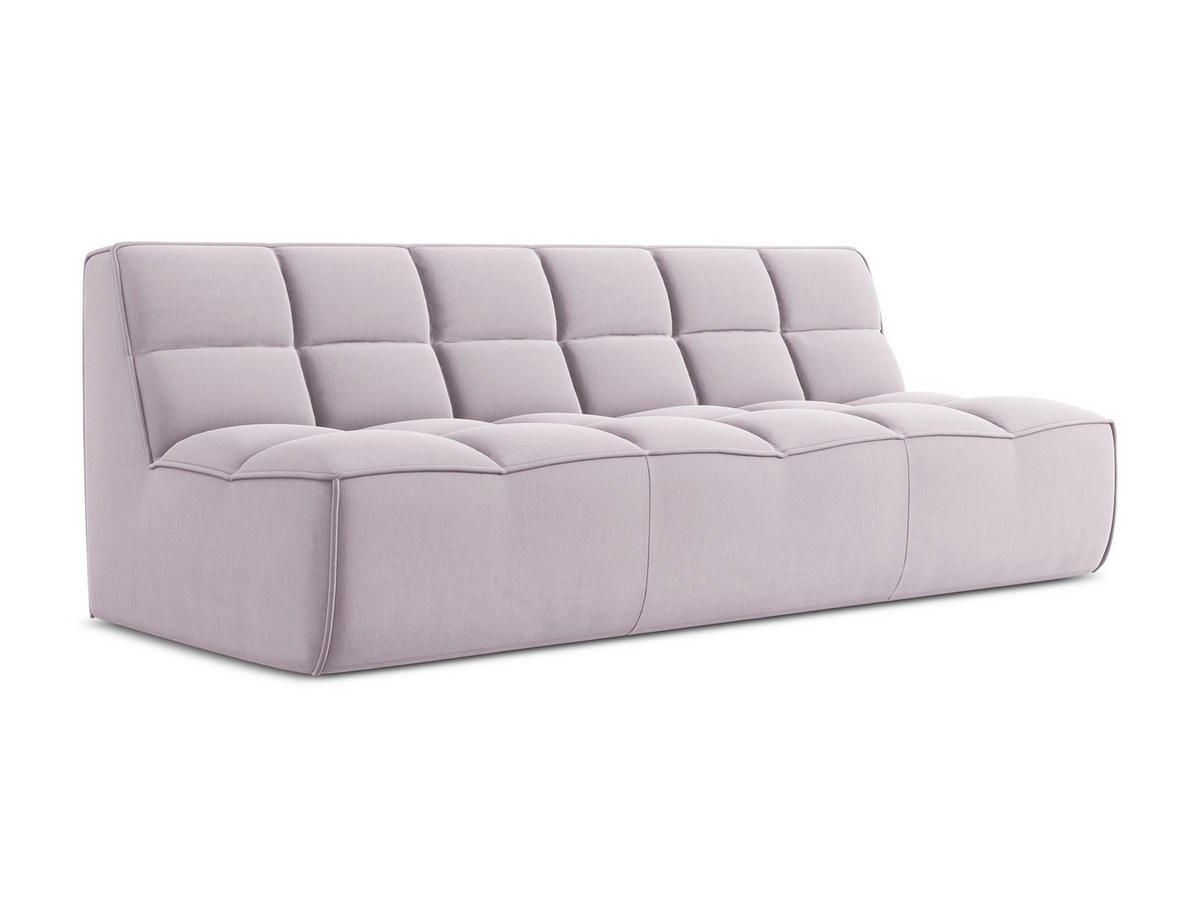 3-SITZER SOFA Samt Stoff Violett - Lila/Flieder, Kunststoff/Textil (210/75/93cm) - Makamii