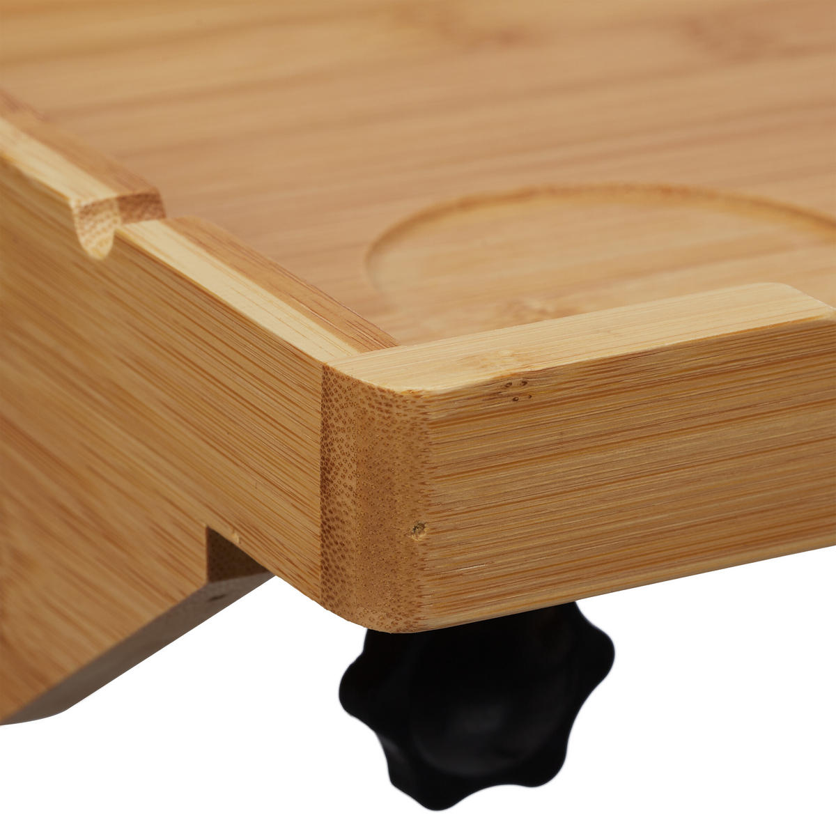 BETTABLAGE - Hellbraun, Holz/Kunststoff (36/9/25.5cm) - Relaxdays