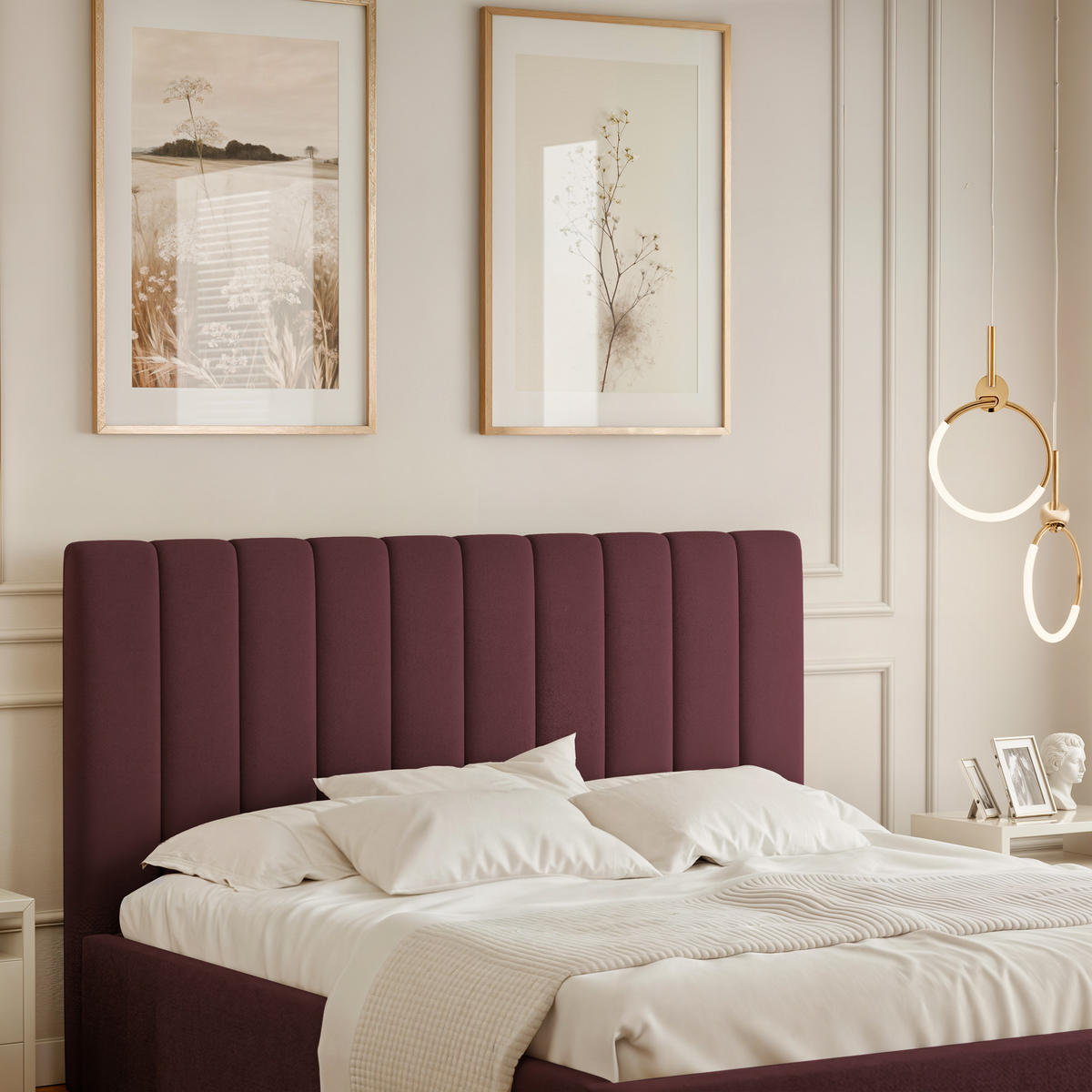 POLSTERBETT NOE 160/200 cm Bettkasten, Bordeaux - Bordeaux, Holzwerkstoff/Textil (160/200cm) - Idohome