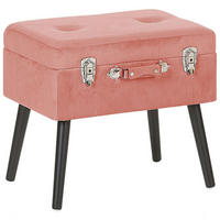 HOCKER Mallard 36/52/46 cm - Pink, Textil (52/46/36cm) - Beliani