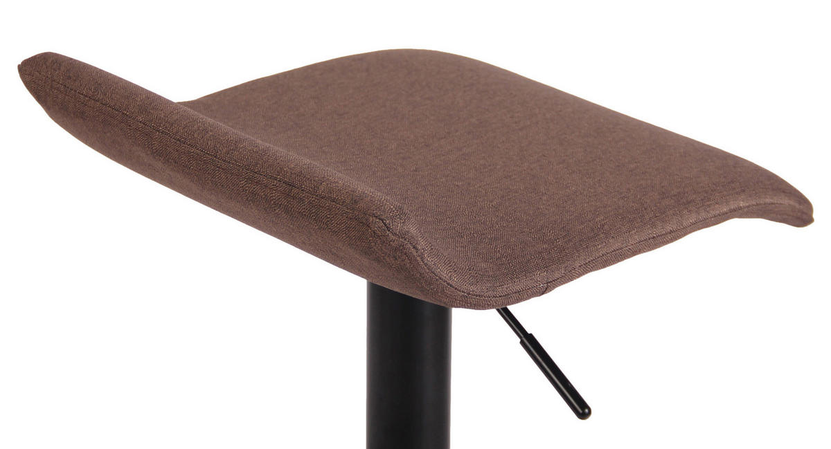 BARHOCKER Stoff braun - Schwarz/Braun, Textil/Metall (36/63/39cm) - CLP