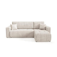 ECKSOFA mit Schlaffunktion Cremig - Beige, Textil (244/145cm) - Furnisell