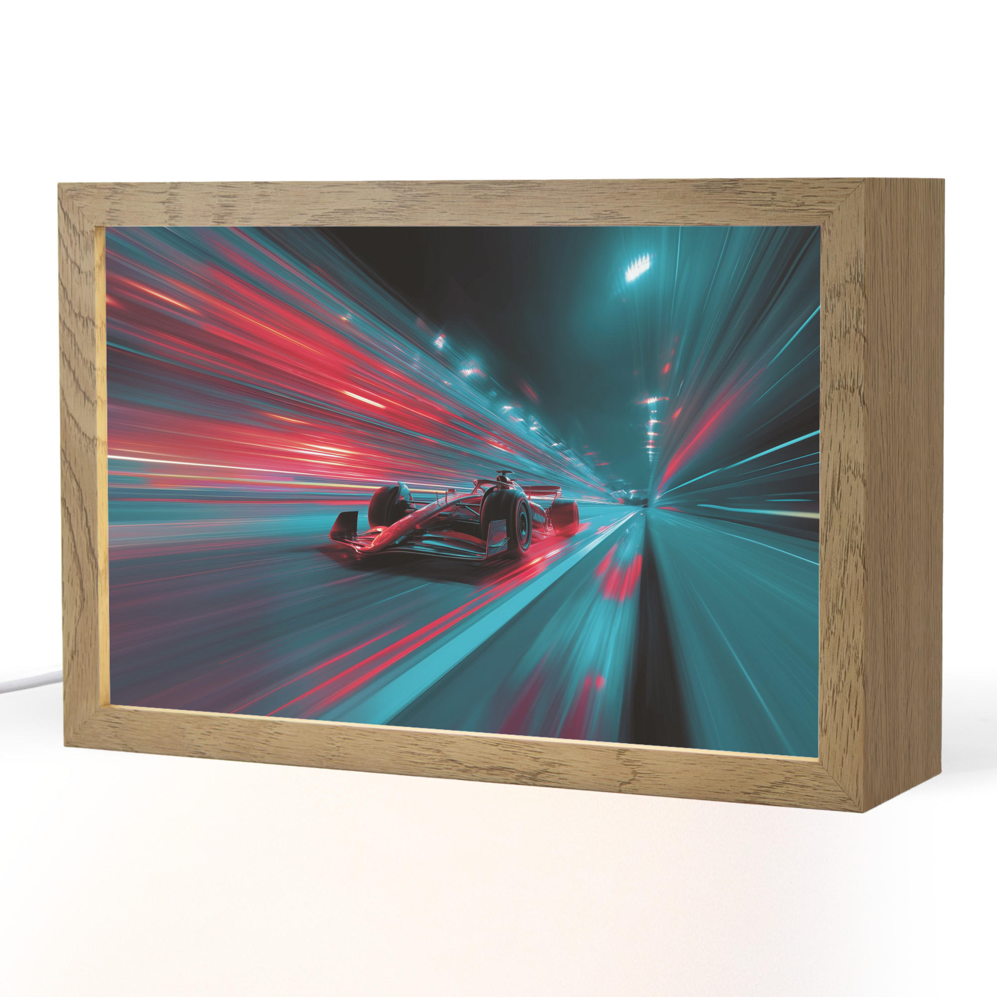 OnlyWow NOČNÍ LAMPIČKA Závodní auto - Červená - Rychlost 30x20 cm