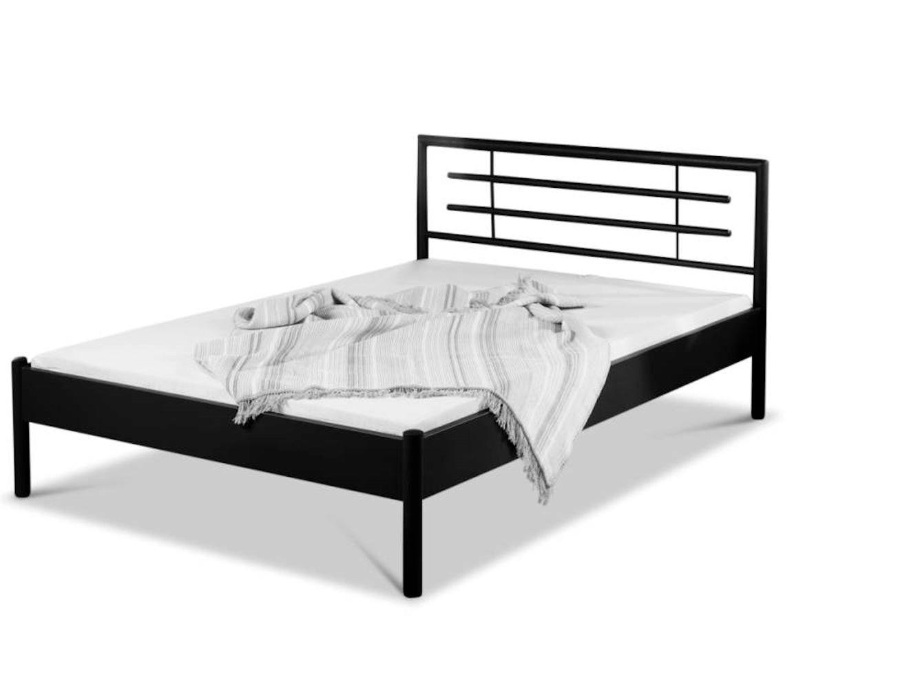 BED BOX Metallbett Schwarz 100x220 cm