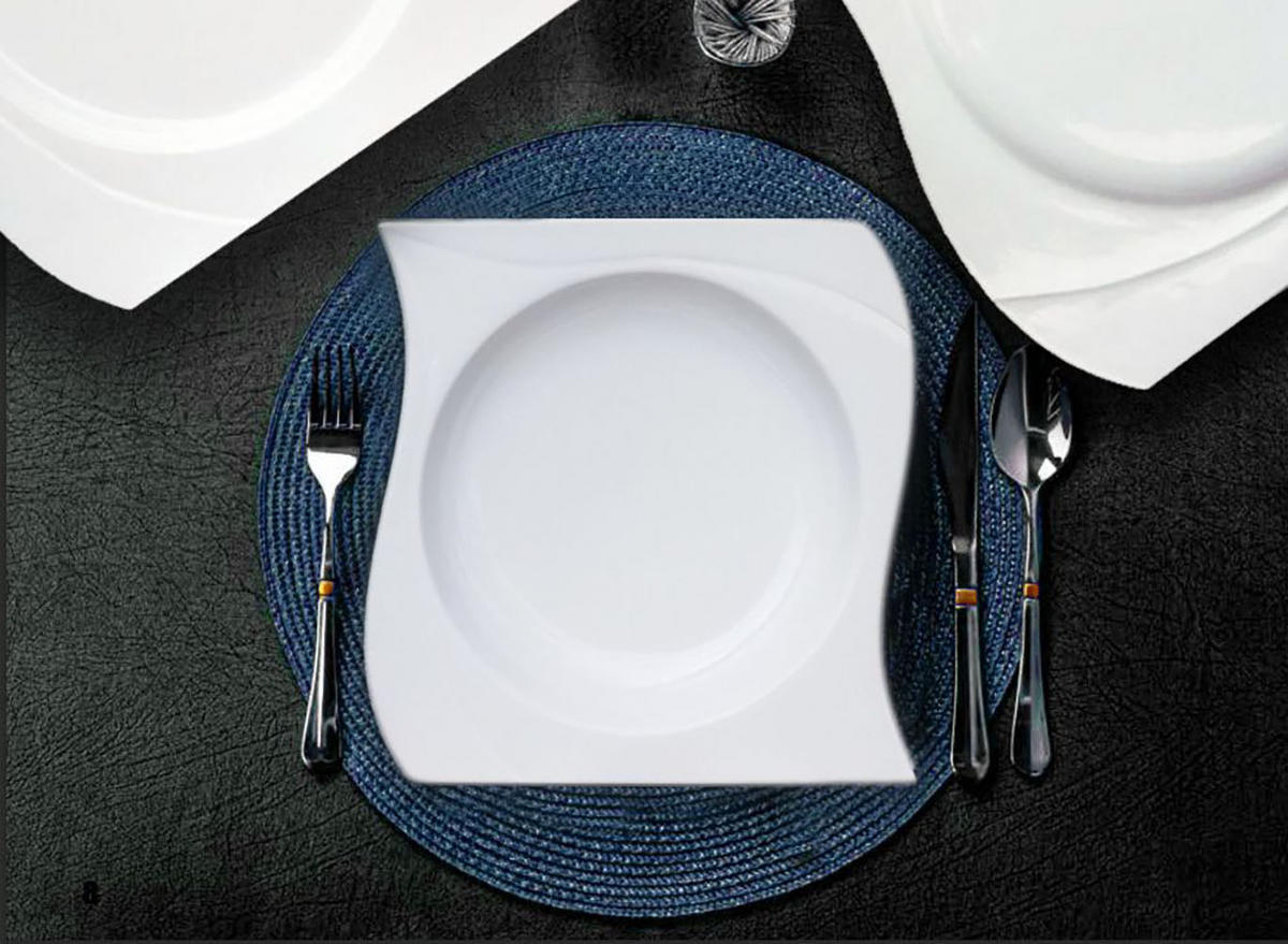 KOMBISERVICE 36-teilig Chardon Weiß für 6 Personen - Weiß, Keramik (50/30/30cm) - TULLIP