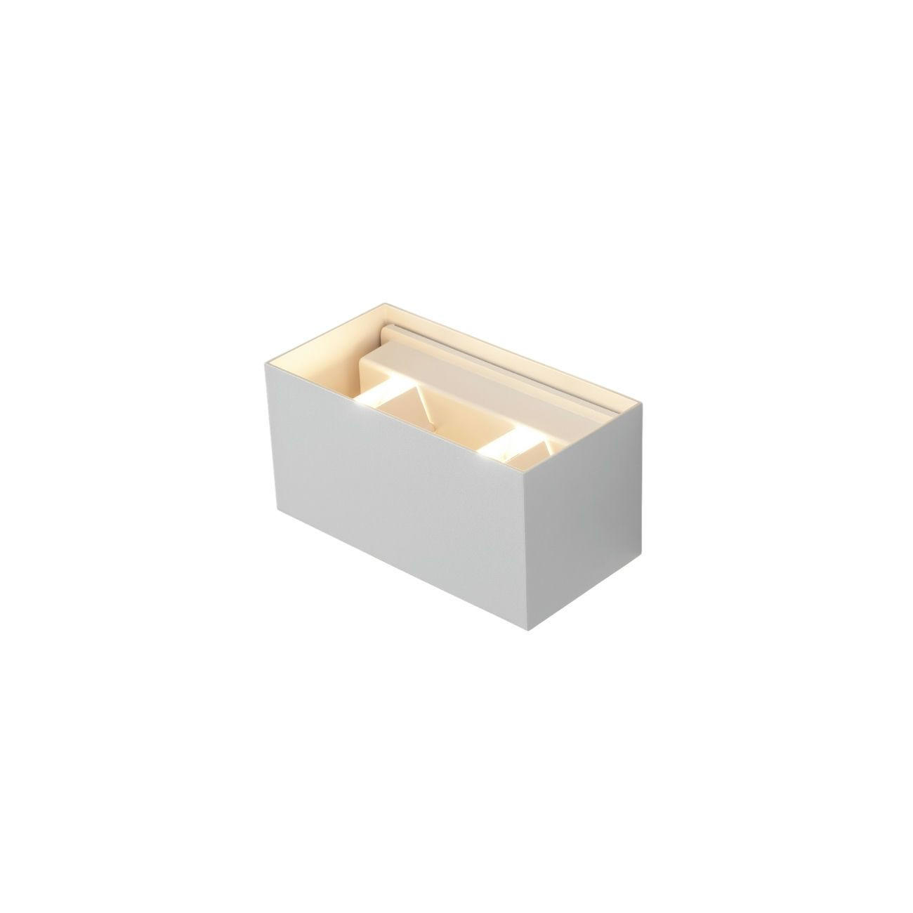 WANDLEUCHTE Cubic, Weiß, 20cm, Dimmbar - Weiß, Metall (10/10/20cm) - KOSILUM