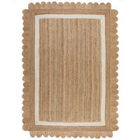 TEPPICH Jute Handarbeit-Design, naturfarben GRACE, Braun-Beige 160x230 cm - Braun, Naturmaterialien (160/230cm) - KADIMA DESIGN