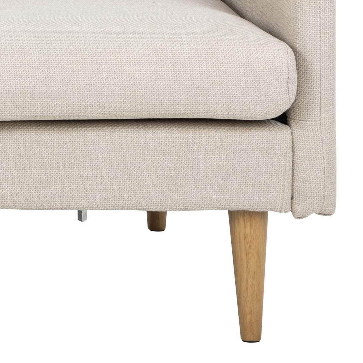 CHAISELONGSOFA, Milly, Beige, Stoff, 201 x 132 x 84 cm - Beige, Textil (201/84/132cm) - ebuy24