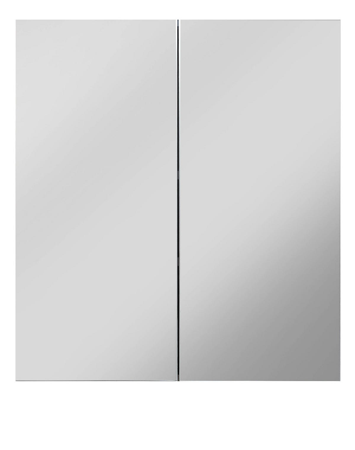 SPIEGELSCHRANK grau Rauchsilber, Badschrank 2-türig 60 x 67 cm - Grau, Glas/Holzwerkstoff (60/67/18cm) - Top.Furn