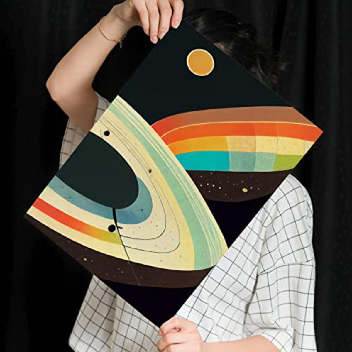 POSTER Set mit 4 Abstrakt Kurve Moderne Galaxien A3 Rahmenlos - Klar, Papier (29.7/3cm) - Nacnic