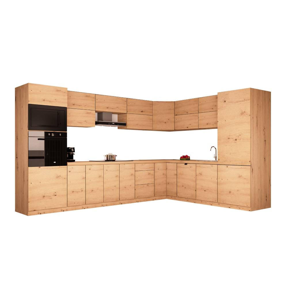 WINKELKÜCHE 360cm x 260cm- Langen KL11-M360 - in Artisan Eiche - Eiche Artisan, Holz (620/212/58cm)
