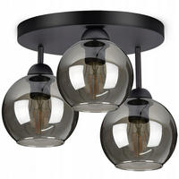 DECKENLEUCHTE HADEN - Schwarz, Glas/Metall (30/30/28cm) - kiki design