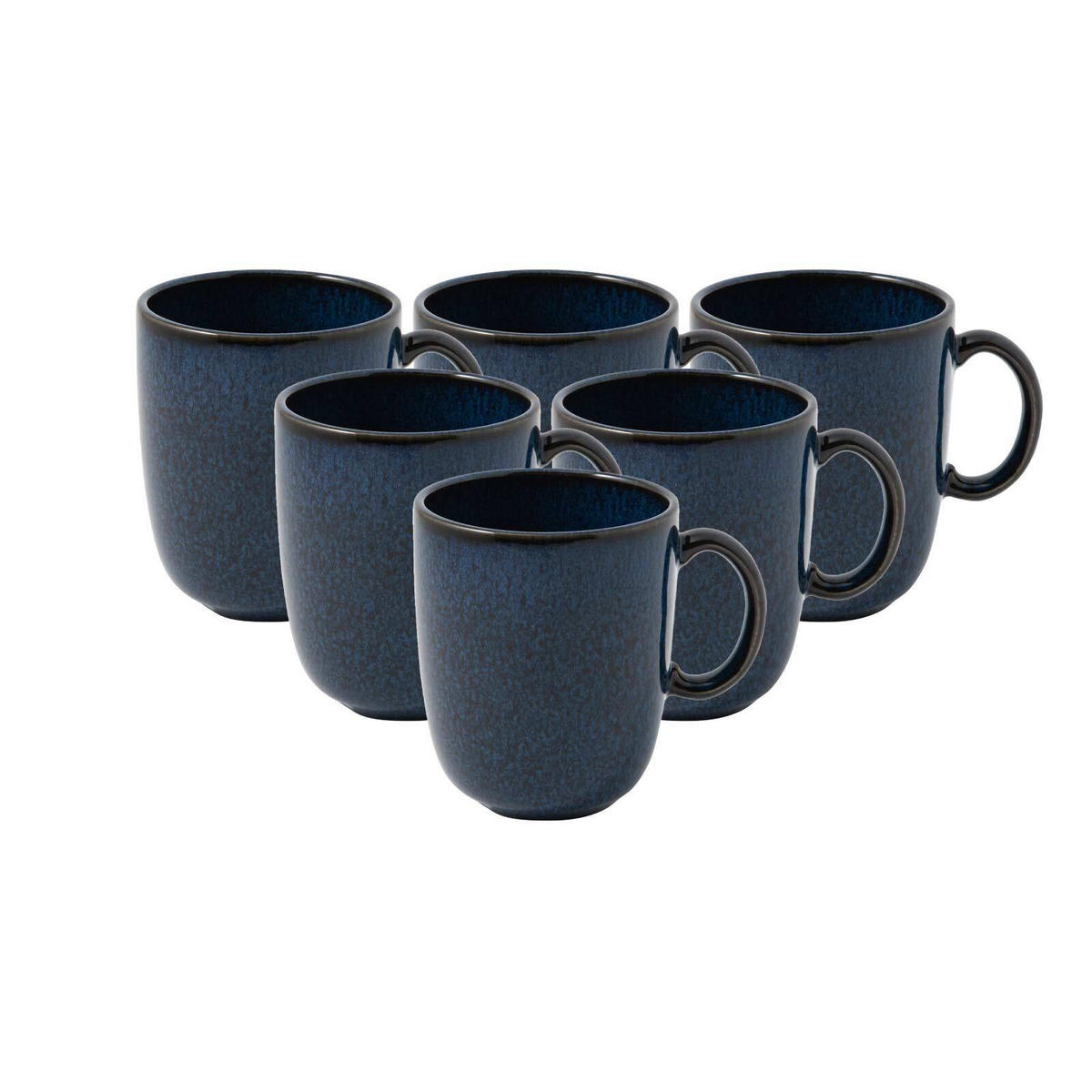 BECHER MIT HENKEL Lave Bleu 400 ml 6er Set - Blau, Keramik (0.4L) - like.Villeroy & Boch
