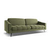 4-SITZER-SOFA Samt Stoff Grün - Schwarz/Olivgrün, Textil/Metall (238/80/95cm) - Makamii