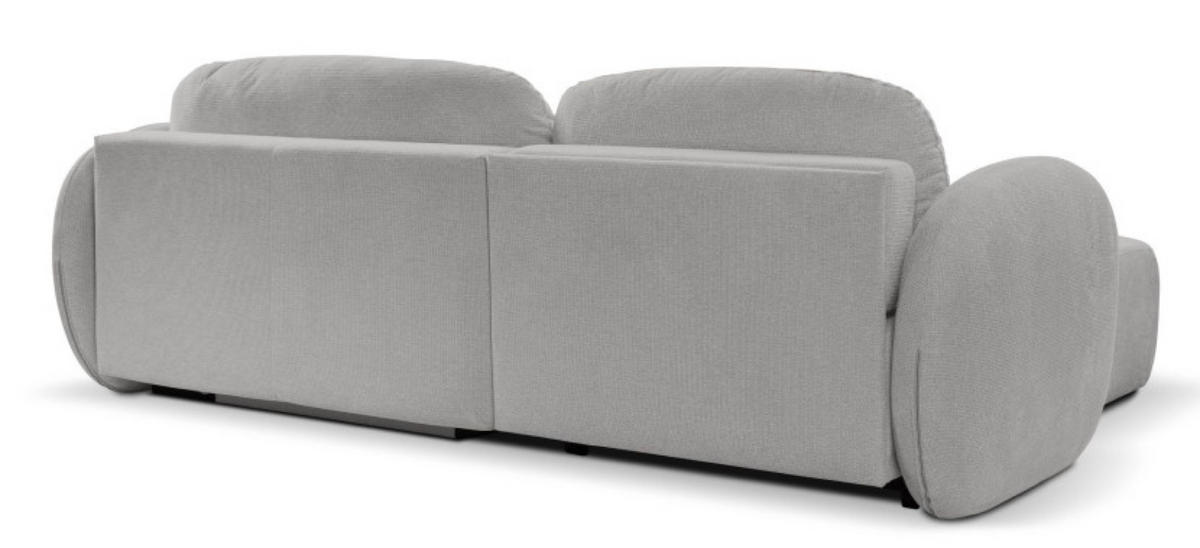 ECKSOFA Hellgrau OLIVIO Ausziehbar Links Mit Schlaffunktion - Hellgrau/Grau, Textil (248/174cm) - Sepro Meble