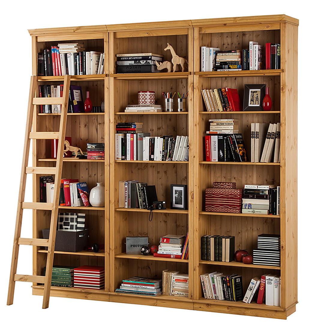 REGALWAND - Kiefer massiv, Typ B - Kieferfarben, Holz (222/223/37cm) - home24