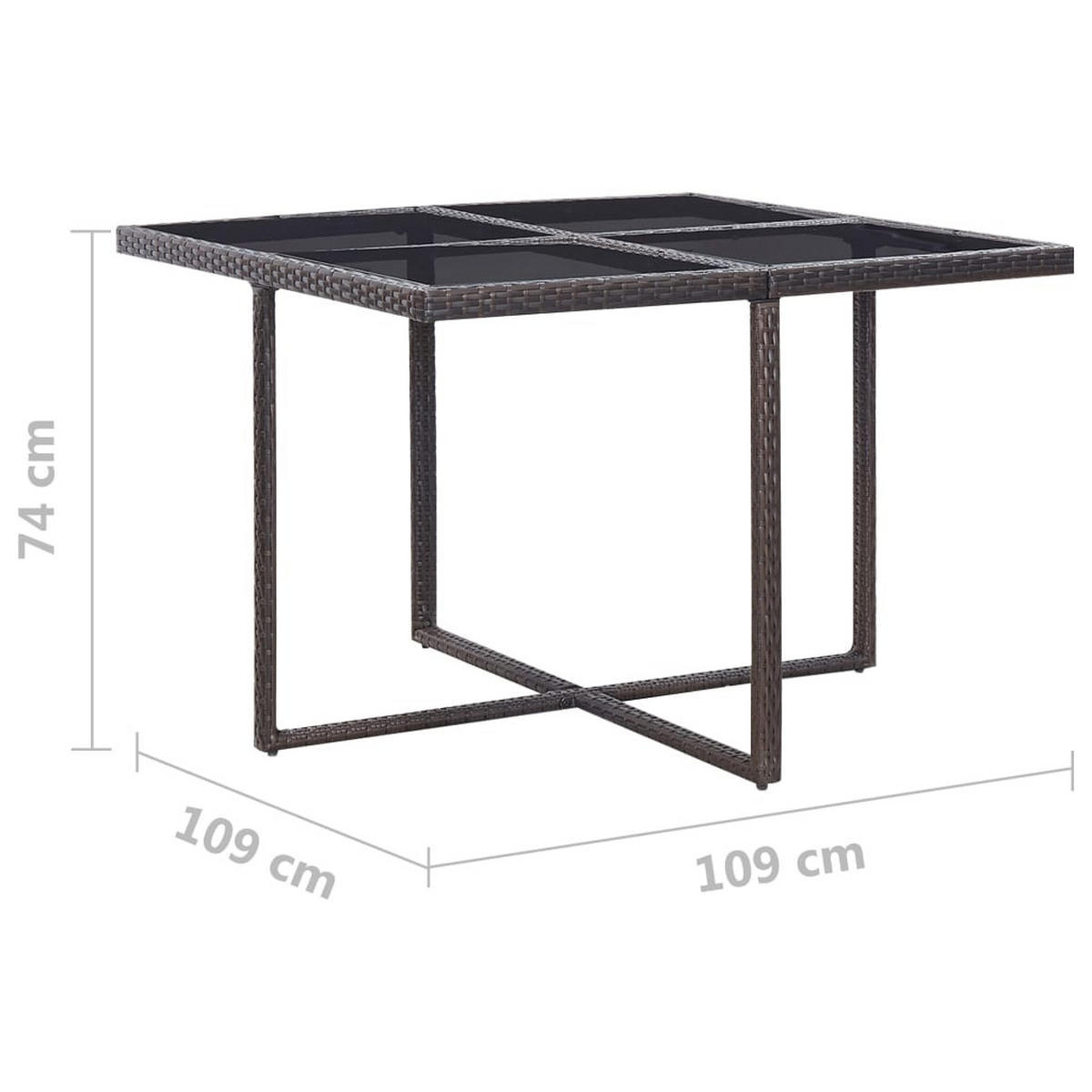 GARTEN-ESSGRUPPE 9-teilig Mit Auflagen Poly Rattan Braun - Creme/Braun, Kunststoff/Textil - vidaXL