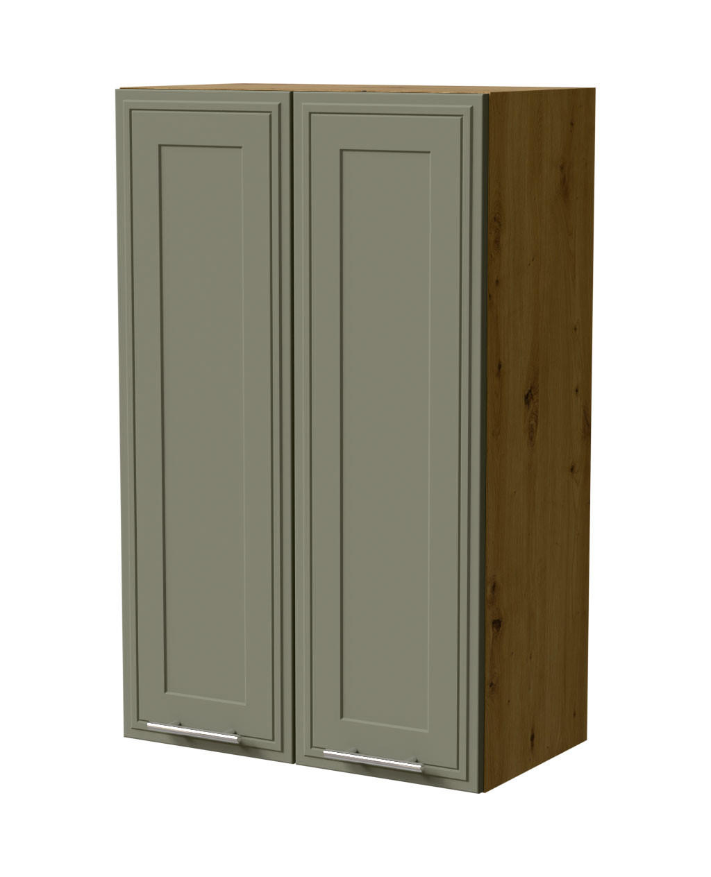 HÄNGESCHRANK Salo W4/60 Eiche Artisan / Reed Green Matt 60 / 32,5 / 96cm - Eiche Artisan/Grün, Holz/Holzwerkstoff (60/96/32.5cm) - Feldmann-Wohnen