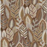VLIESTAPETE - Arty Leaves Braun - Braun, Papier/Kunststoff (52/1000cm) - Sublime