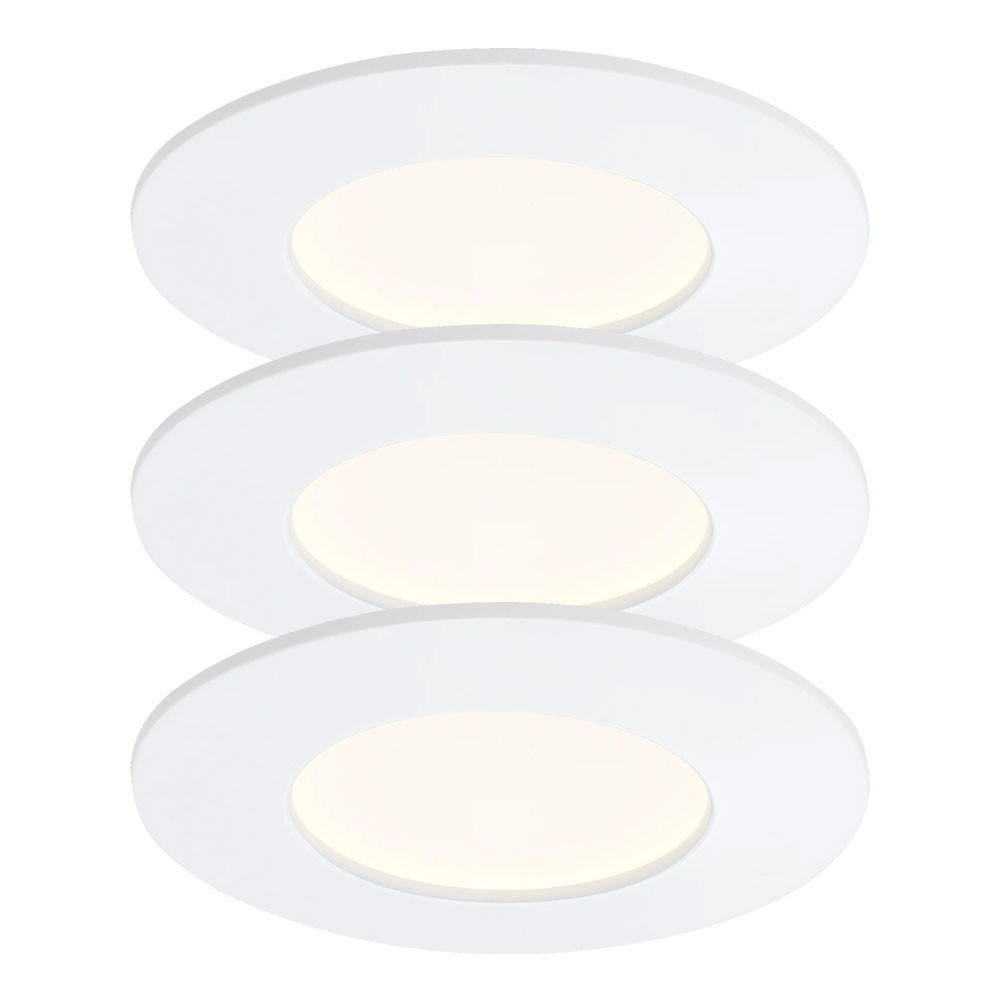 LED EINBAULEUCHTE Kunststoff Weiß 3er Set - Weiß, Kunststoff (8.5/8.5/3cm) - Briloner