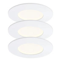 LED EINBAULEUCHTE Kunststoff Weiß 3er Set - Weiß, Kunststoff (8.5/8.5/3cm) - Briloner