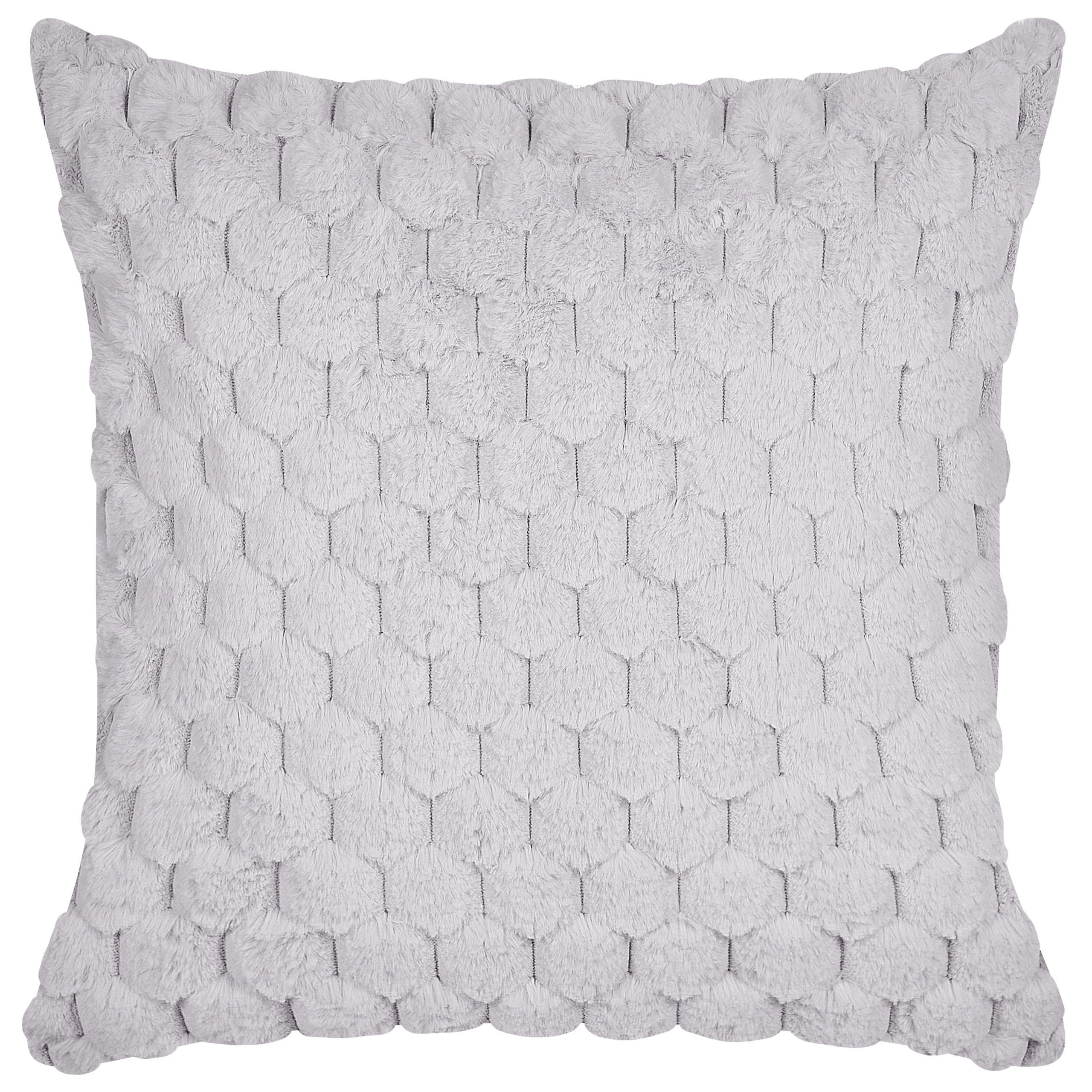 DEKOKISSEN 2er-Set Hellgrau 43/43 cm Purslane - Hellgrau, Textil (43/43cm) - Beliani