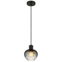 HÄNGELEUCHTE TOY Glas Rauch Schwarz - Grau, Glas (19/19/120cm) - Nowa