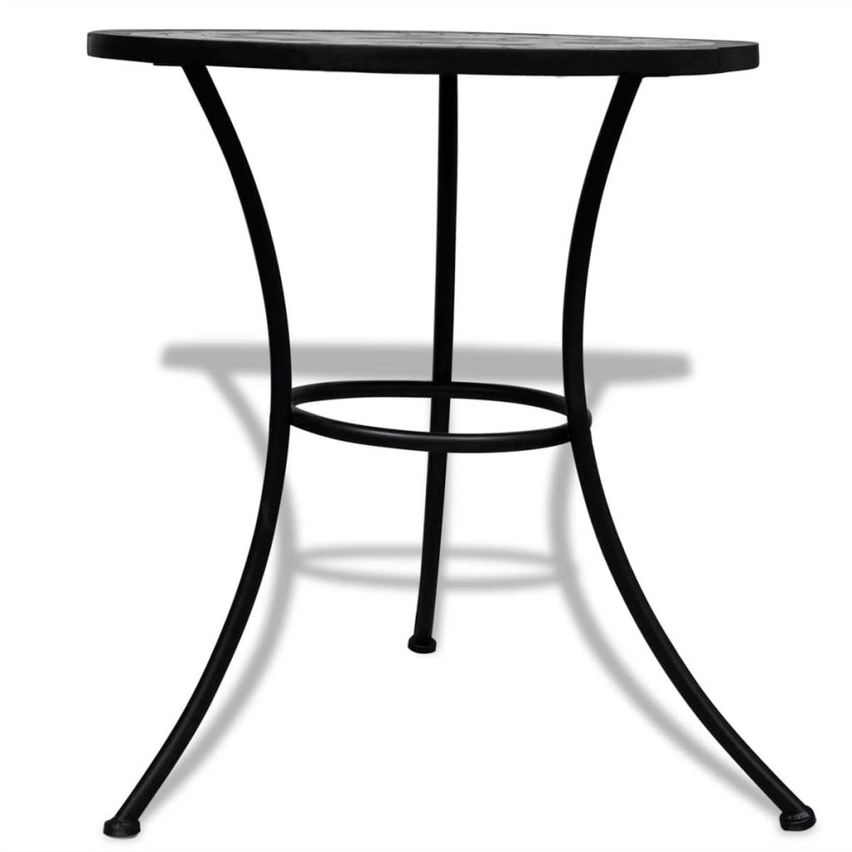 GARTENTISCH Tischon 60/70/60 cm - Schwarz, Naturmaterialien (60/60/70cm) - ZMH