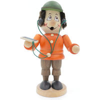 RAUCHFIGUR Wichtel m. Fuss Computerfreak 16,5 cm - Multicolor, Holz (9/16.5/0.1cm)