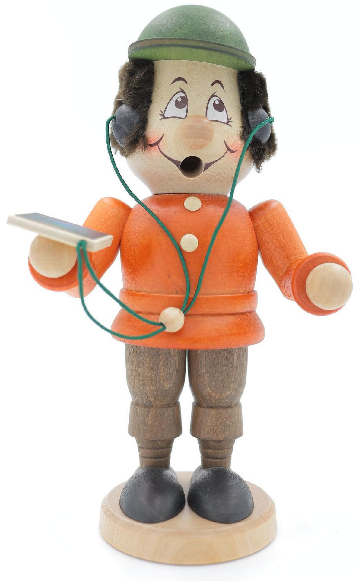 RAUCHFIGUR Wichtel m. Fuss Computerfreak 16,5 cm - Multicolor, Holz (9/16.5/0.1cm)