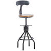 BARHOCKER Hafa, Holzsitz Gestell, Antik Silber - Silberfarben, Holz/Metall (41/100/41cm) - TPFLiving