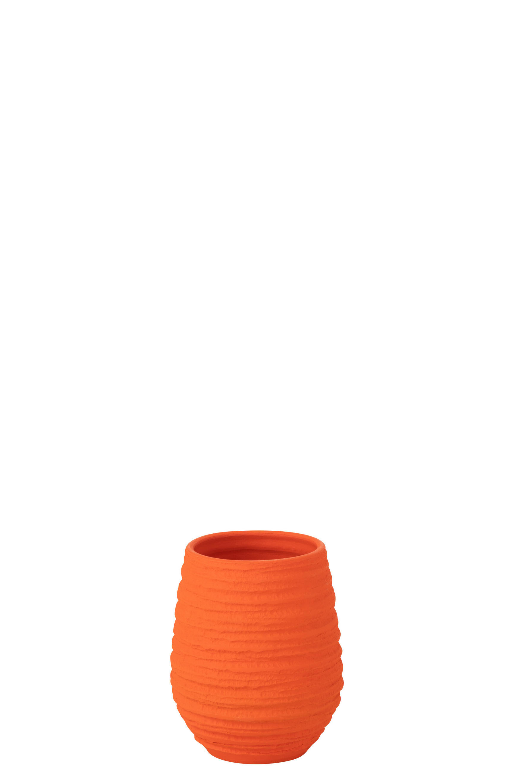 BLUMENTOPF FIESTA - Töpferei - Orange - S - Ø 18 cm - Orange, Keramik (18/23cm) - J-Line