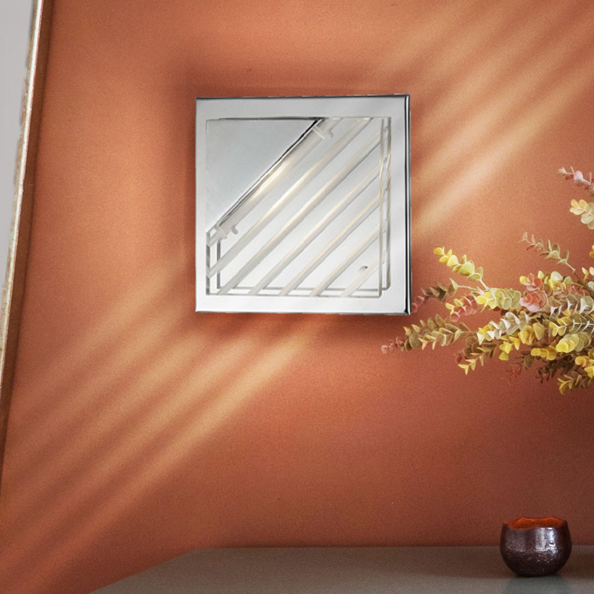 LED WANDLEUCHTE MIA Chrom Silber Aluminium - Silberfarben, Metall (15/6.5/15cm) - Esto