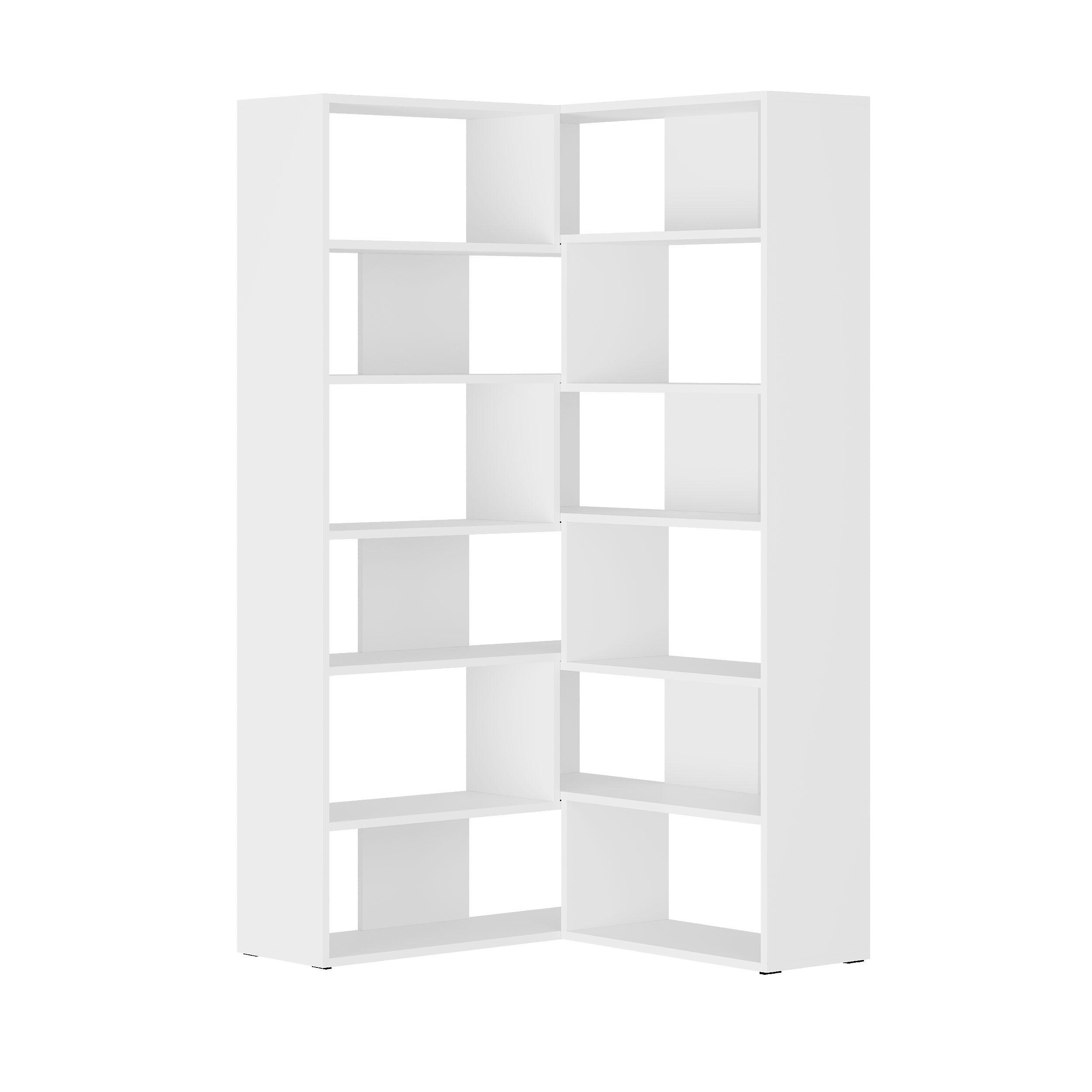 BÜCHERREGAL Molly Nr. 4 Weiß 94/30/179 cm - Weiß, Holzwerkstoff (93.6/178.6/29.6cm) - Decortie