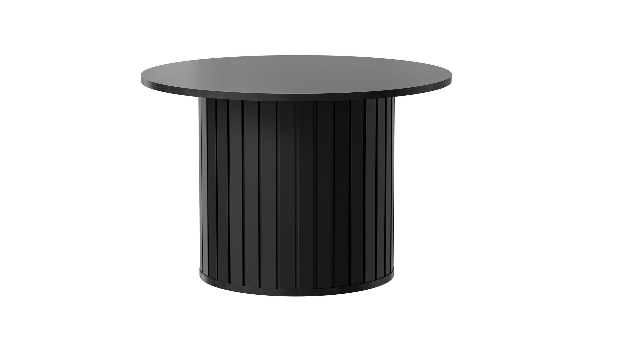 COUCHTISCH rund Schwarz 70x45 cm - Schwarz, Holzwerkstoff (70/70/45cm) - designimpex