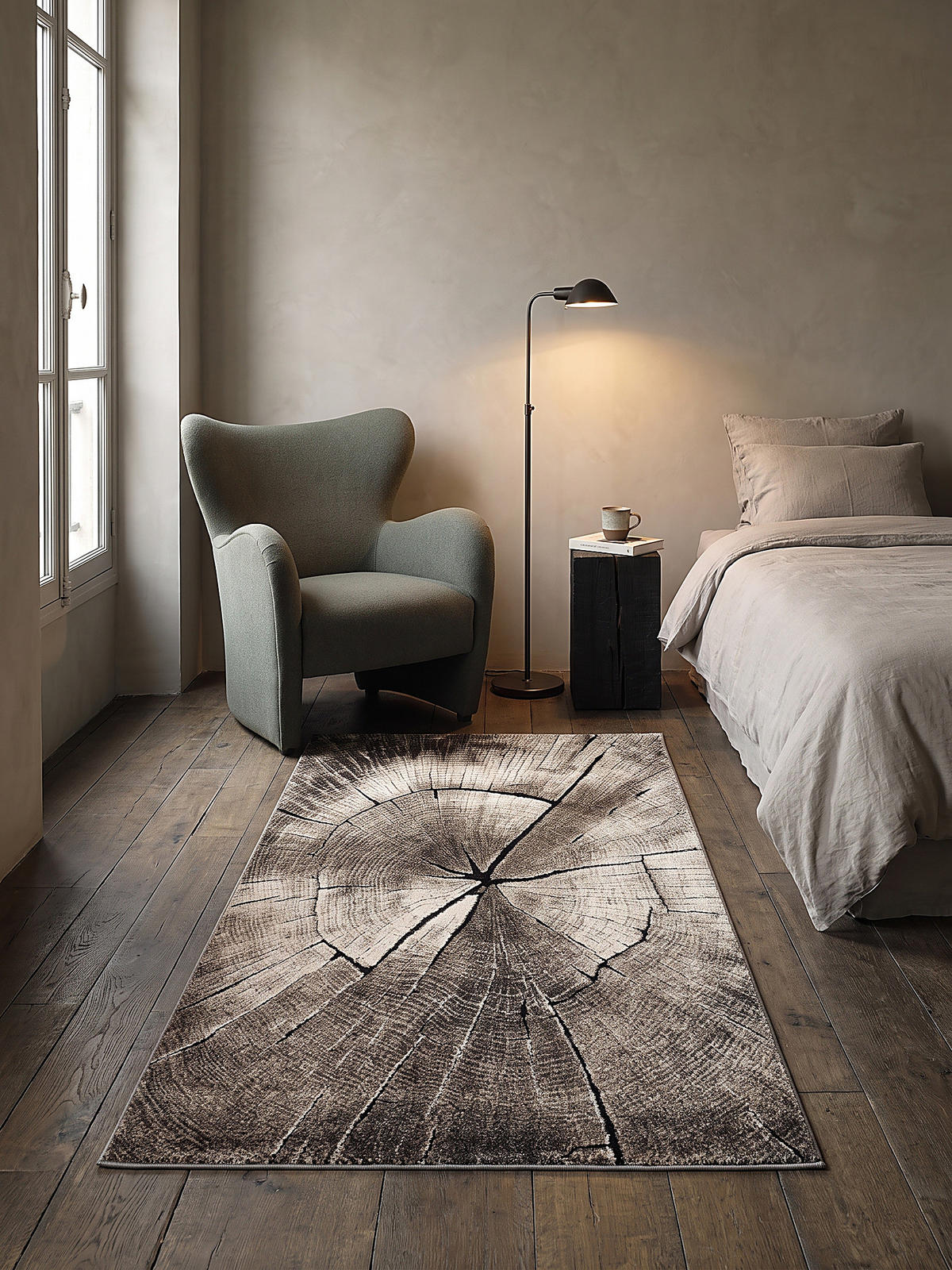 TEPPICH Kurzflor OGLIO Abstrakt Polypropylen-Polyester Natur 80 x 150 cm - Beige, Textil (80/150cm) - KADIMA DESIGN